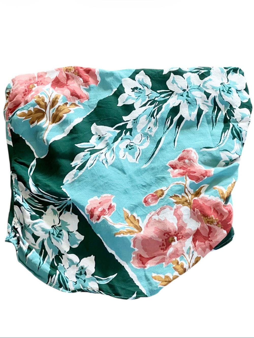 Reformation Lennon Strapless Paloma Floral Top With Scarf Size 12 - Picture 2 of 6